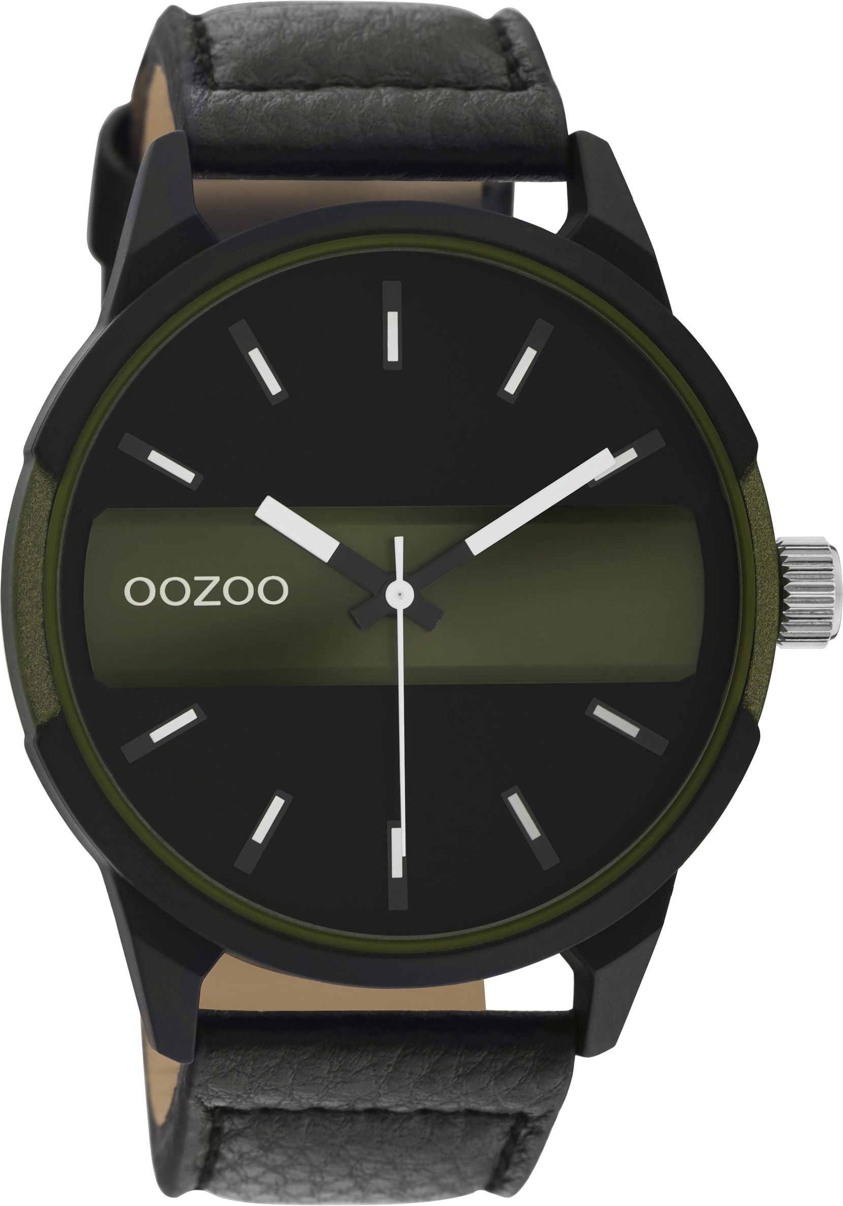 Oozoo Timepieces Black Leather Strap C11002